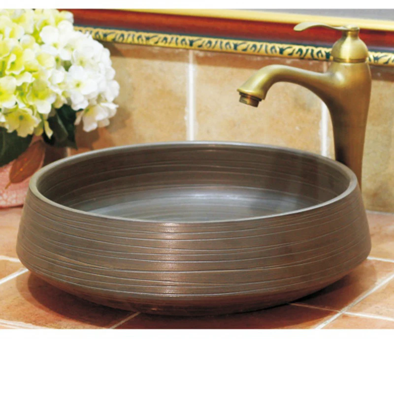 

NEW Porcelain Ceramic Bathroom Vessel Vanity Sink Art Basin Faucet with Overflow