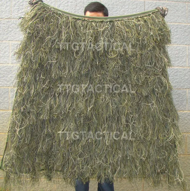 TTGTACTICAL Sniper Ghillie пончо камуфляж тактический Снайпер Ghillie накидка лесной и пустыни - Цвет: Woodland