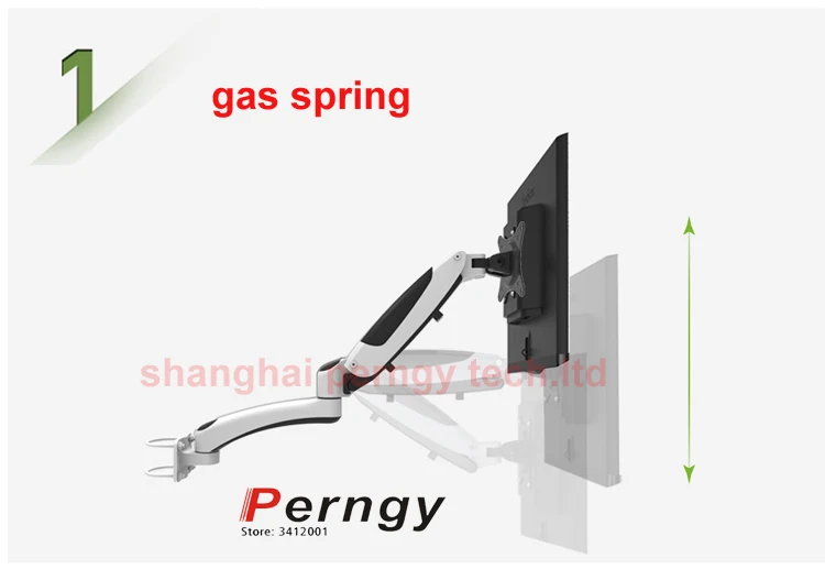 DL-GM112B крепление для телевизора на полюсе 15-2" 0-8 кг ЖК-монитор держатель газовая пружина подъемная Поворотная растягивающаяся подставка длинный Кронштейн для ТВ arm