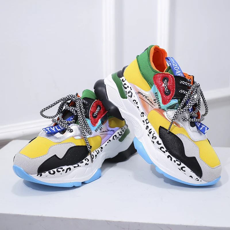 

2019 New Sprinhg Autumn Women Shoes White Shoes Fashion Wild Platform Footwear Breathable Mesh Casual Shoes Sneakers