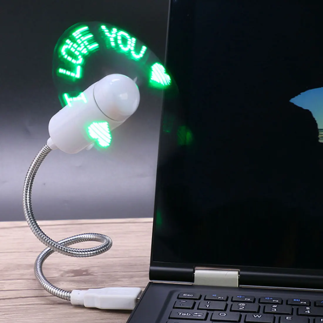 Светодиодный вентилятор гибкий USB гаджеты Реклама USB персонаж вентилятор может перепрограммировать любые текстовые слова программируемый