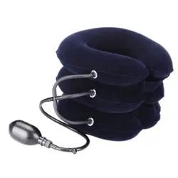 3 Слои надувные подушки шеи шейки тяги воротник устройства позвоночника выравнивания подушка для шеи и плеч боли