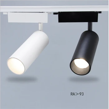 

200-240Vac input Cree COB railway spot light .10W 15W 2 line rail rotatable background painting clothing store led track light