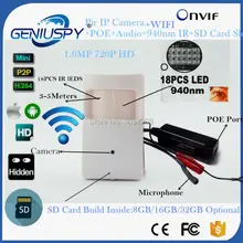 POE 720P Wifi Night Vision Camera Mini IP Camera Security Camera Indoor Security CCTV TF Tard Camera Wifi POE CAM P2P ONVIF