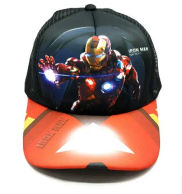 US SHIP Kids Avengers Hero Iron Man Baseball Cap Snapback Hip-Hop Adjustable Hat