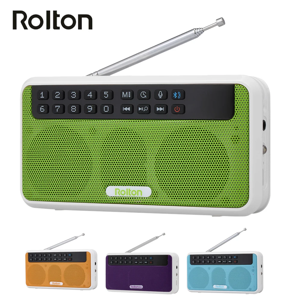

Rolton E500 Wireless Bluetooth Speaker 6W HiFi Stereo Music Player Portable Digital FM Radio Flashlight Mic Hands-free Record TF