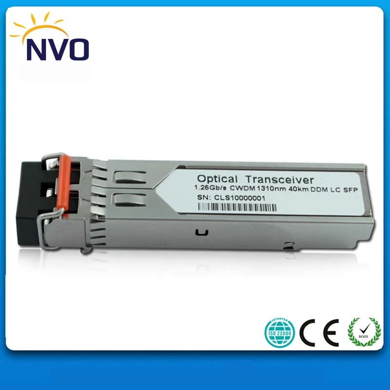 5 шт./лот, ГБ/сек. 1,25 40 км, 1310nm, LC CWDM SFP трансивер, одномодовый, Двойной волокно, DDM, 1,25 г 1270-1610nm CWDM SFP волокно трансивер