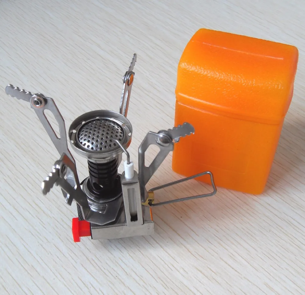

2016 Hot Selling camping stove Portable Folding Mini Camping Survival Cooking Furnace Stove Gas Outdoor High Quality