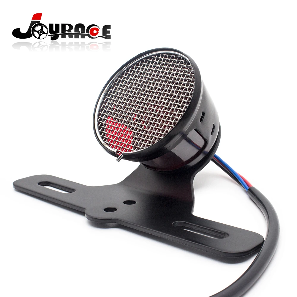 Motorcycle LED Grill Vintage Tail Brake Plate Light for Harley Chopper