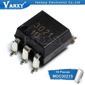 

10pcs MOC3021S SOP-6 EL3021S MOC3021 MOC3021S-TA1 SOP photoelectric coupler