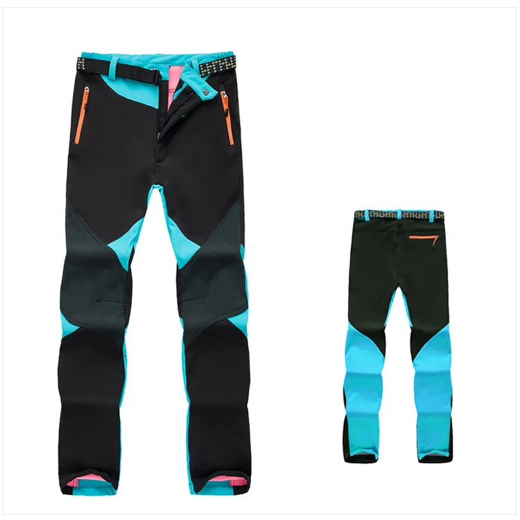 Светильник ARCTIC для походов на открытом воздухе, походные брюки для женщин, толстая мягкая оболочка, водонепроницаемая, ветрозащитная, термальная, для кемпинга, лыжного спорта, для зимы - Цвет: Sky blue