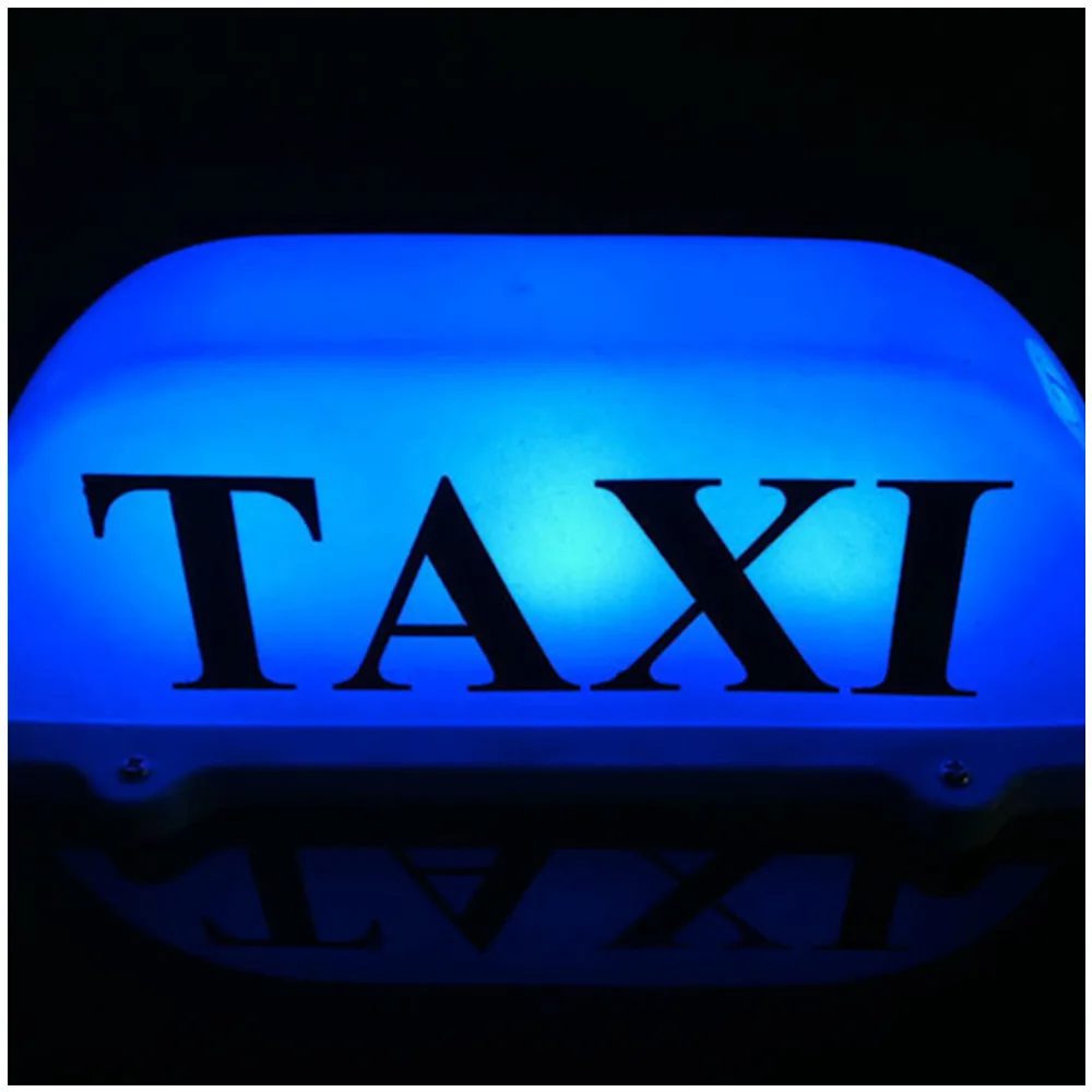 Taxi Top Light/New Blue LED Roof Taxi Sign 12V with Base, Taxi