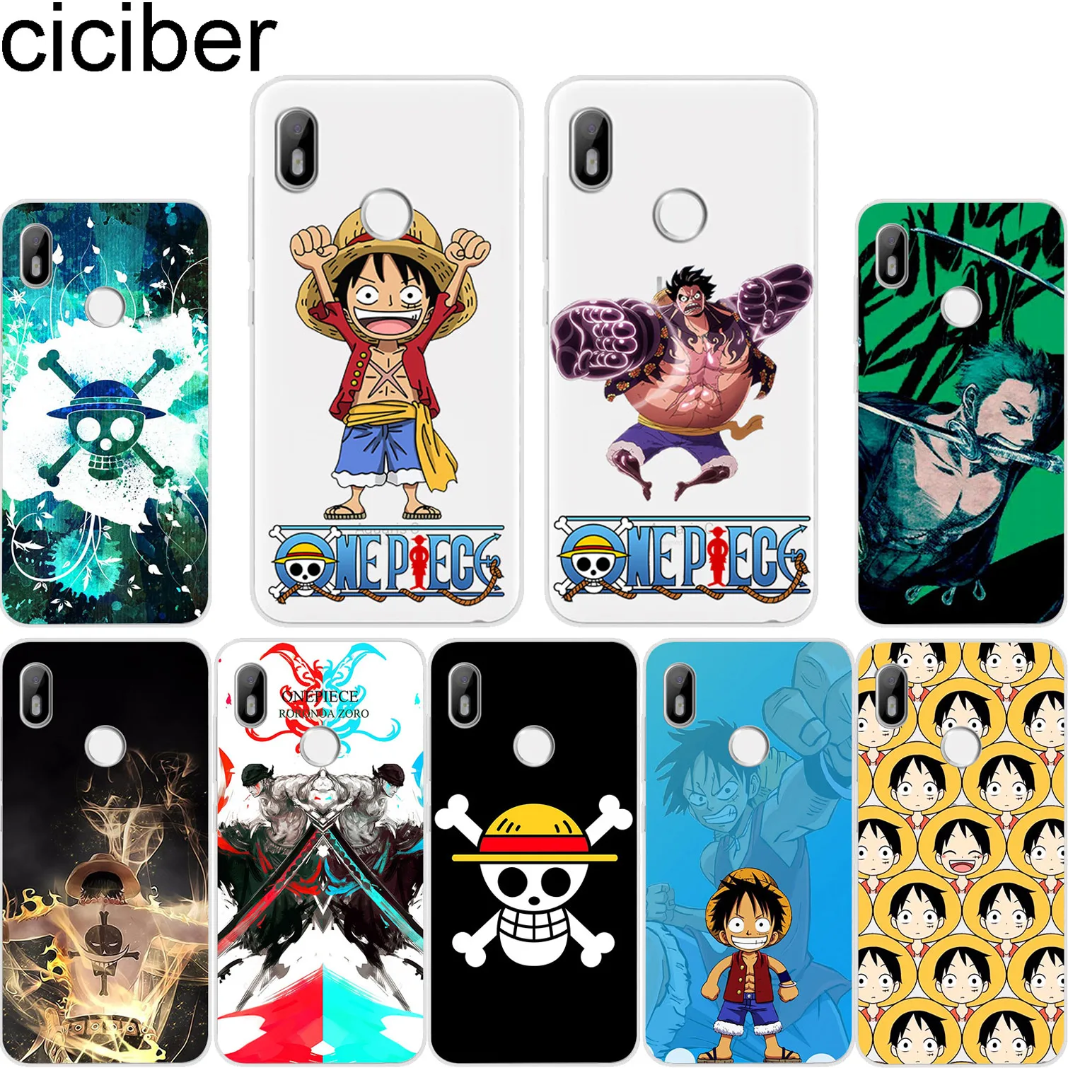 

ciciber For BQ Aquaris C U2 U X5 V VS X2 X Lite Pro Plus E5 s E4.5 M5 M5.5 M4.5 Back Cover Clear TPU Phone Cases OnePiece Luffy