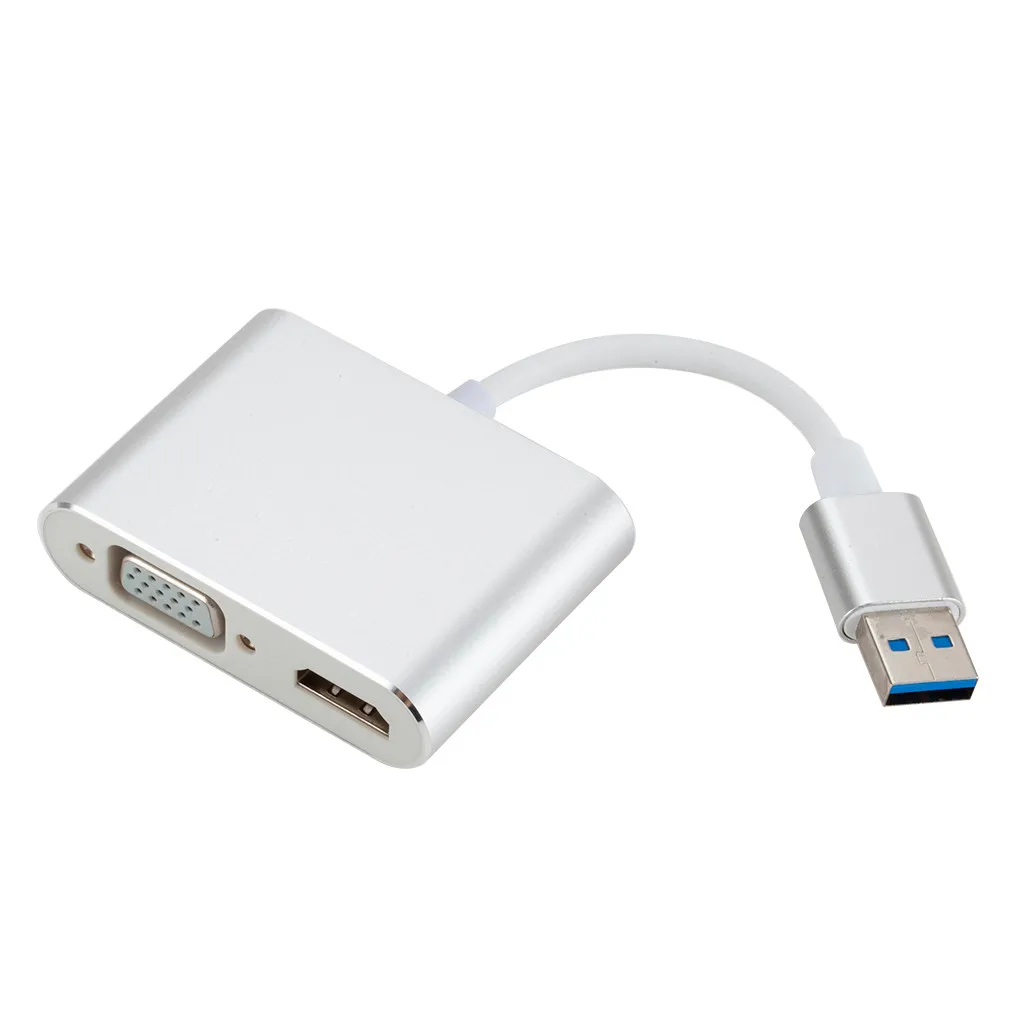 Новое поступление,, алюминиевый сплав+ ABS, USB3.0, HDMI адаптер, VGA, 24 K, HD, 1080 P, Multi-Display-in-1, аудио и видео конвертер