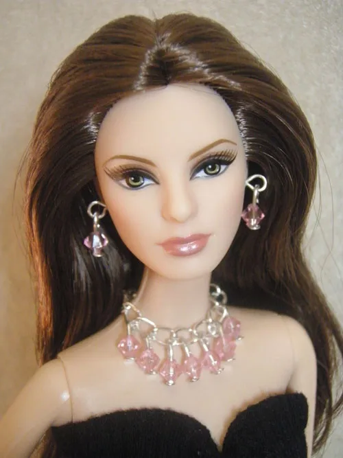 Ручной работы модные ювелирные изделия серьги и ожерелье аксессуары для BB Fr 1:6 куклы BBIEAR002