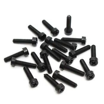 

20Pcs/Set 10mm M2.5 Black Nylon Screws Phillips Plastic Round Head Screw Bolt Fastener Hardware