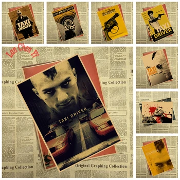 

Taxi Driver Matte Kraft Paper Poster Office Gift Room Dining Home Decor wall sticker Design