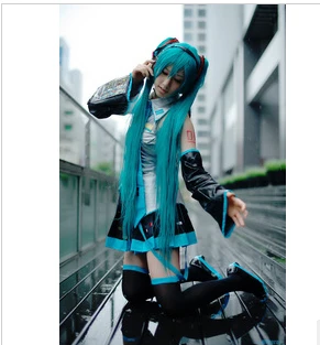 

Vocaloid Miku Hatsune Cosplay Costume 5 pcs set