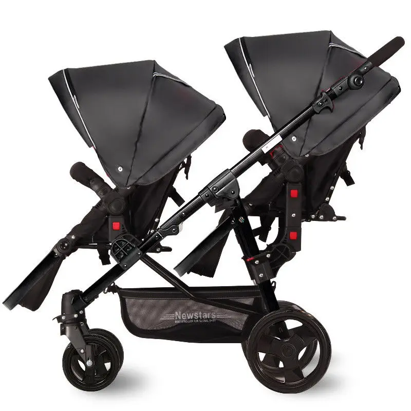 

Luxury Portable Newborn Baby Stroller Foldable Twin stroller BB bidirectional double stroller Aviation aluminum alloy material