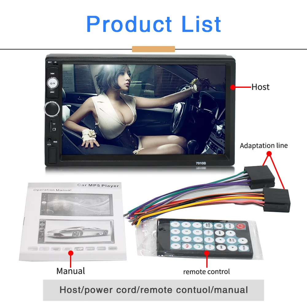 Универсальный двойной Din 800*480 разрешение wince HD " автомобильный MP5 Плеер MP4 MP3 Bluetooth Hands-Free Реверсивный радио автомагнитолы