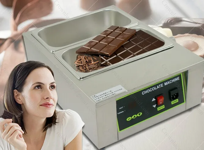 8KG Capacity 2 Lattices commercial electric chocolate melting machine Chocolate Melter Machine Chocolate Warmer Machine Pot