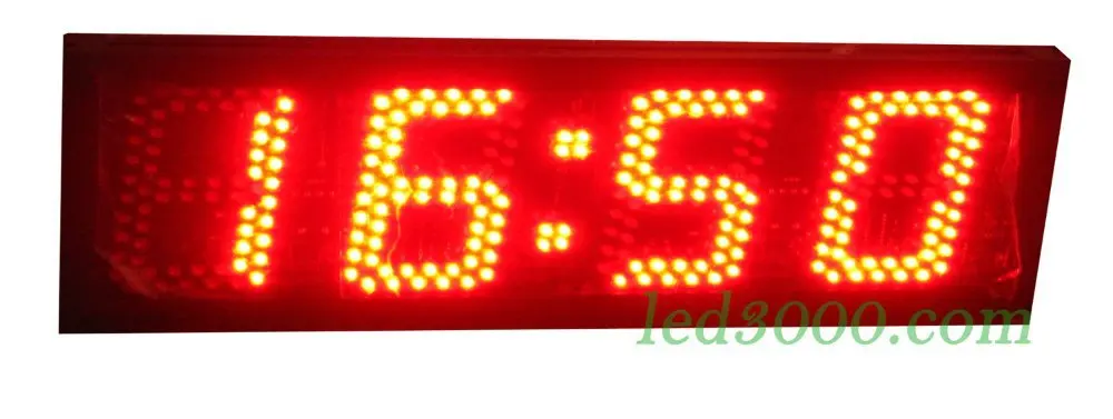 

large size 5inch height character led clock red color 4digits hours and minutes display 12H/24H ,free shipping (HST4-5R)