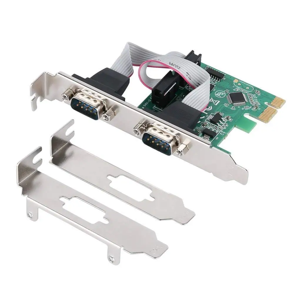 Последовательная плата расширения PCIe PCI Express 1 0x1 до 2 портов промышленный DB9 COM RS232