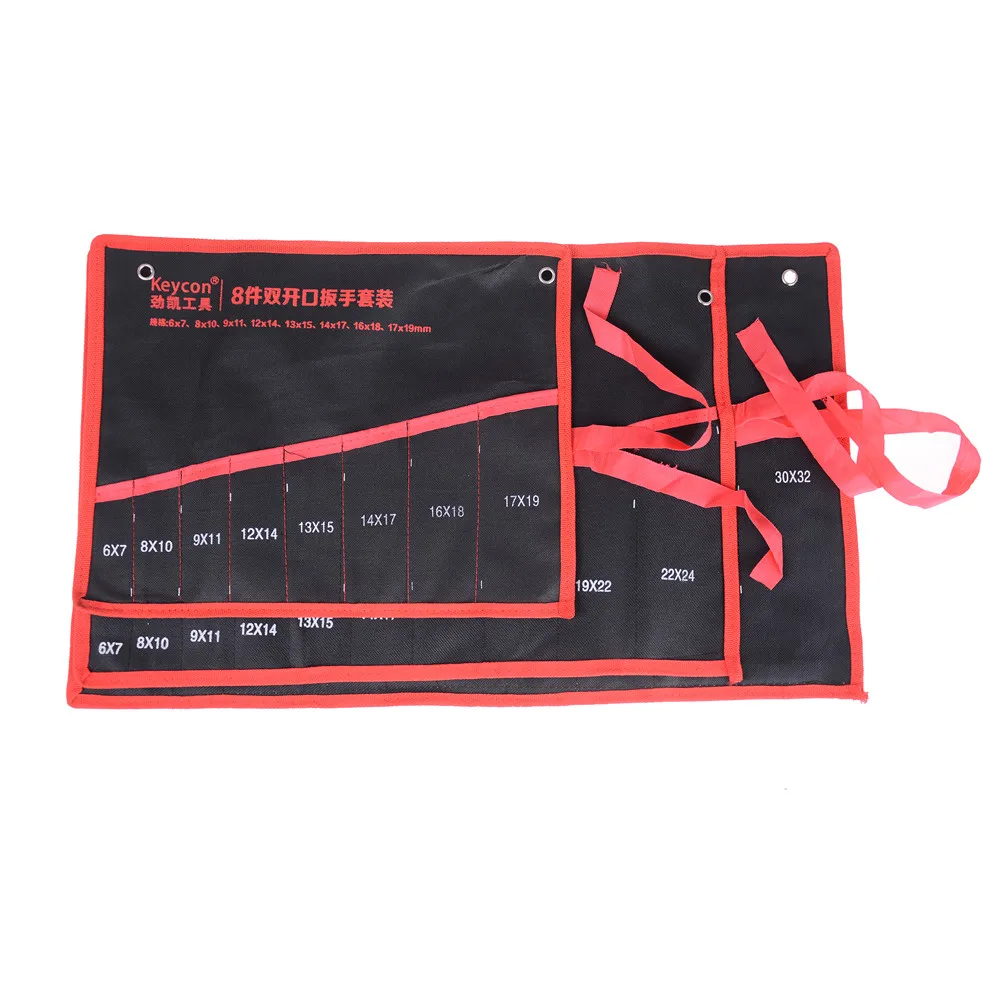 1PC Pockets Canvas Spanner Wrench Tool Roll Up Storage Bags Organizer Pouches Case