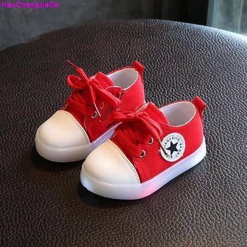 

HaoChengJiaDe Chaussure Enfant Kids Shoes Spring Breather Children Shoes With Light Baby Boys Led Light Sport Shoes Girl Sneaker