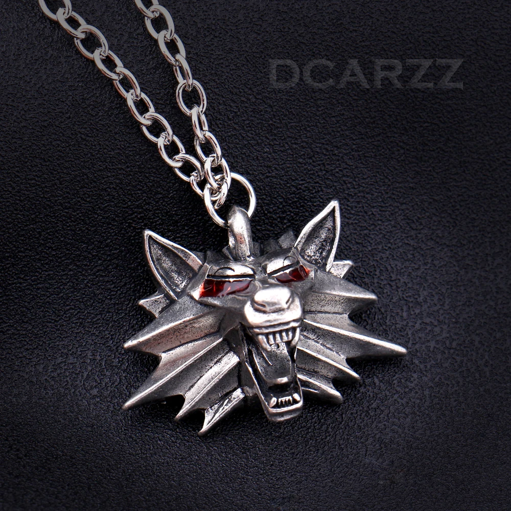 Wizard Witcher 3 Medallion Necklace Wolf Head Pendant Wild Hunt Figure Game Cosplay Jewelry Top Quality Gothic Collar Wizard Witcher 3 Medallion Necklace Wolf Head Pendant Wild Hunt Figure Game Cosplay Jewelry Top Quality Gothic Collar