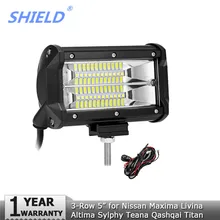 

SHILED 5" 72W LED Work Light Bar Offroad Led Light Bar Flood Beam Led Work Lamp 12v for Nissan Maxima Sylphy Livina Titan Teana