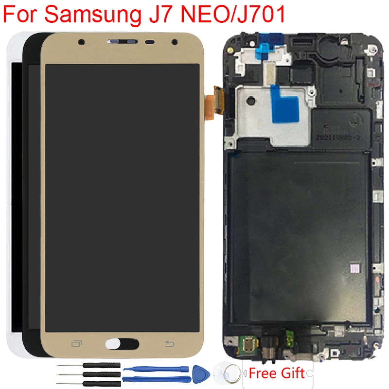 

SM-J701F LCD For Samsung Galaxy J7 NEO J701 J701F Display Frame LCD Touch Screen Digitizer Assembly Replacement LCD Display