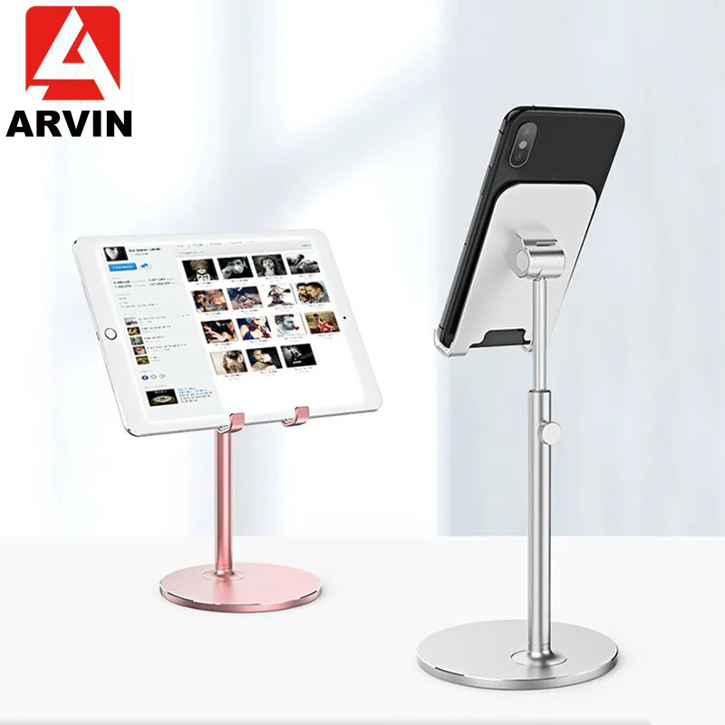  ARVIN Aluminum Alloy Tablet Holder For iPhone X iPad Air Sansung Mobile Phone Adjustable Tablet Des