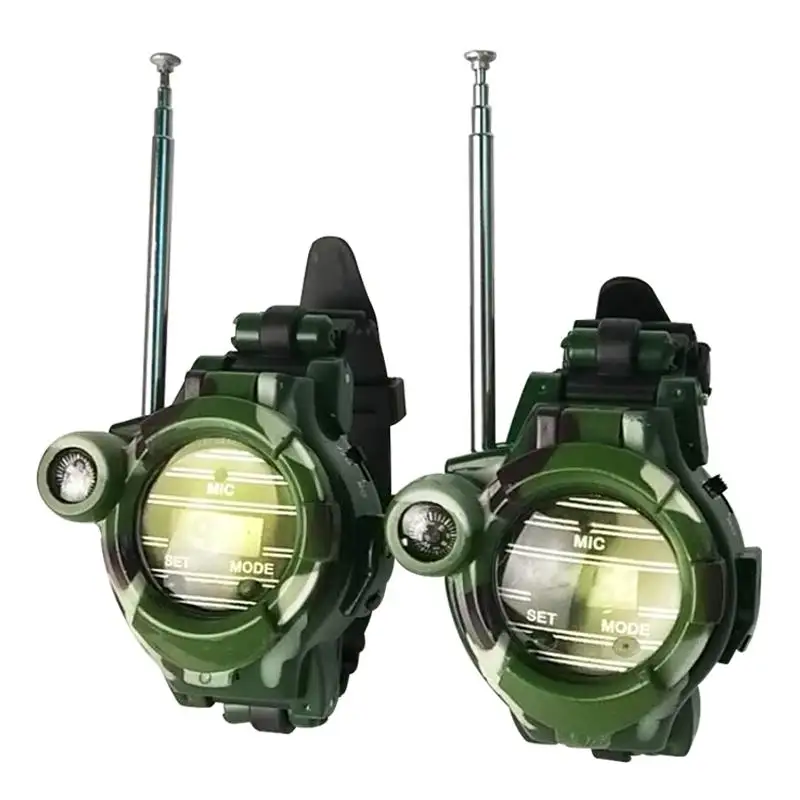 

New 2 Pieces/Lot New TWO WAY RADIO WALKIE TALKIE KIDS CHILD SPY WRIST WATCH WRISTLINX GADGET TOY WALKY