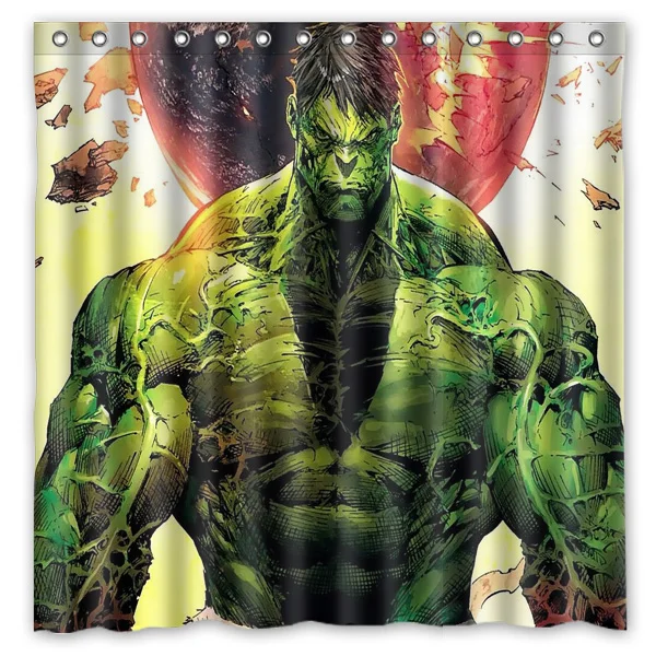 The Incredible Hulk Shower Curtain Waterproof Fabric Curtain For