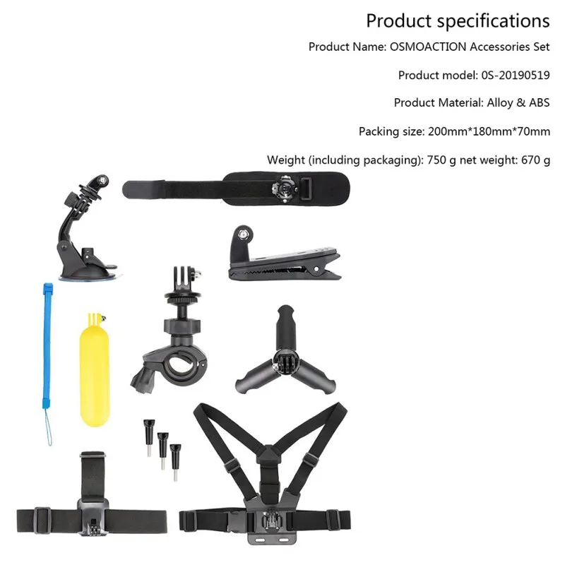 

Universal Accessories for GoPro Hero 7 6 5 4 SJCAM Xiaomi Yi 4K Eken H9 Tripod Holder Monopod Strap Mount Go Pro Accessory