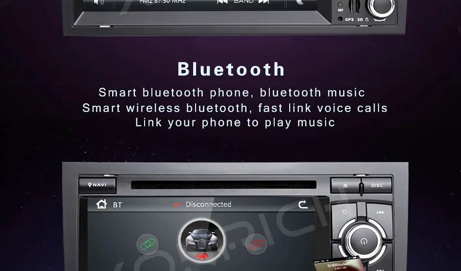 Sale AutoRadio 2 Din Car Multimedia Player For Audi A4 B6 B7 Seat Exeo S4 B7 B6 RS4 B7 GPS Navigation DVD head unit Car Stereo Audio 1