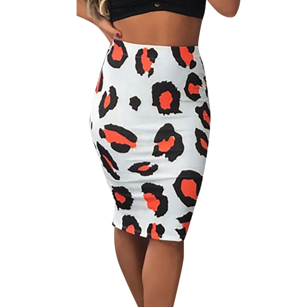 JAYCOSIN  2019  Women Fashion High Waist Print Mini Pencil Skirt Hip Slim Sexy Short Skirt   19MAR19