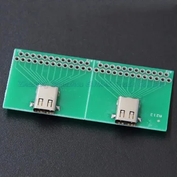 

20pcs/lot USB3.1 C Type female socket with PCB board test board