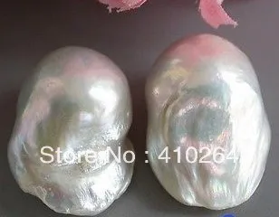 

$wholesale_jewelry_wig$ HUGE real 20MM white baroque keshi reborn PEARL EARRING