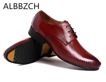 

Genuine Leather Trending Dress Men Shoes Men's Business Leisure Shoes Fashion Sewing Design Wedding Shoes Office Work Men Shoes