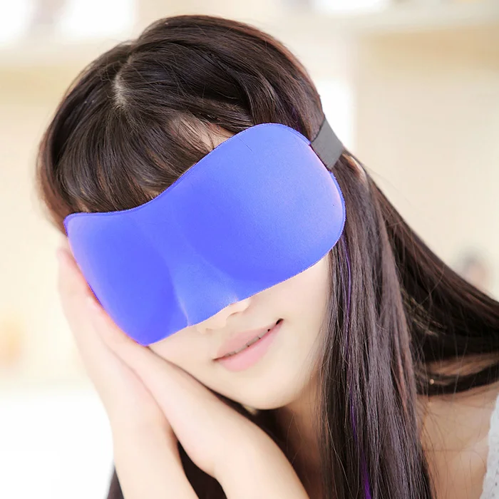 1 шт. 3D ночная маска для лица на основе натуральных маска на глаза для сна маска для сна тени для век Обложка козырек от солнца глазную повязку Для женщин Для мужчин мягкие Портативный повязка дорожная защита для глаз - Цвет: Синий