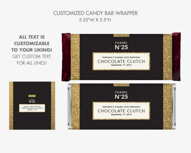 48 personalized candy wrapper supplies wedding chocolate bar personalized chocolate bar wrapper