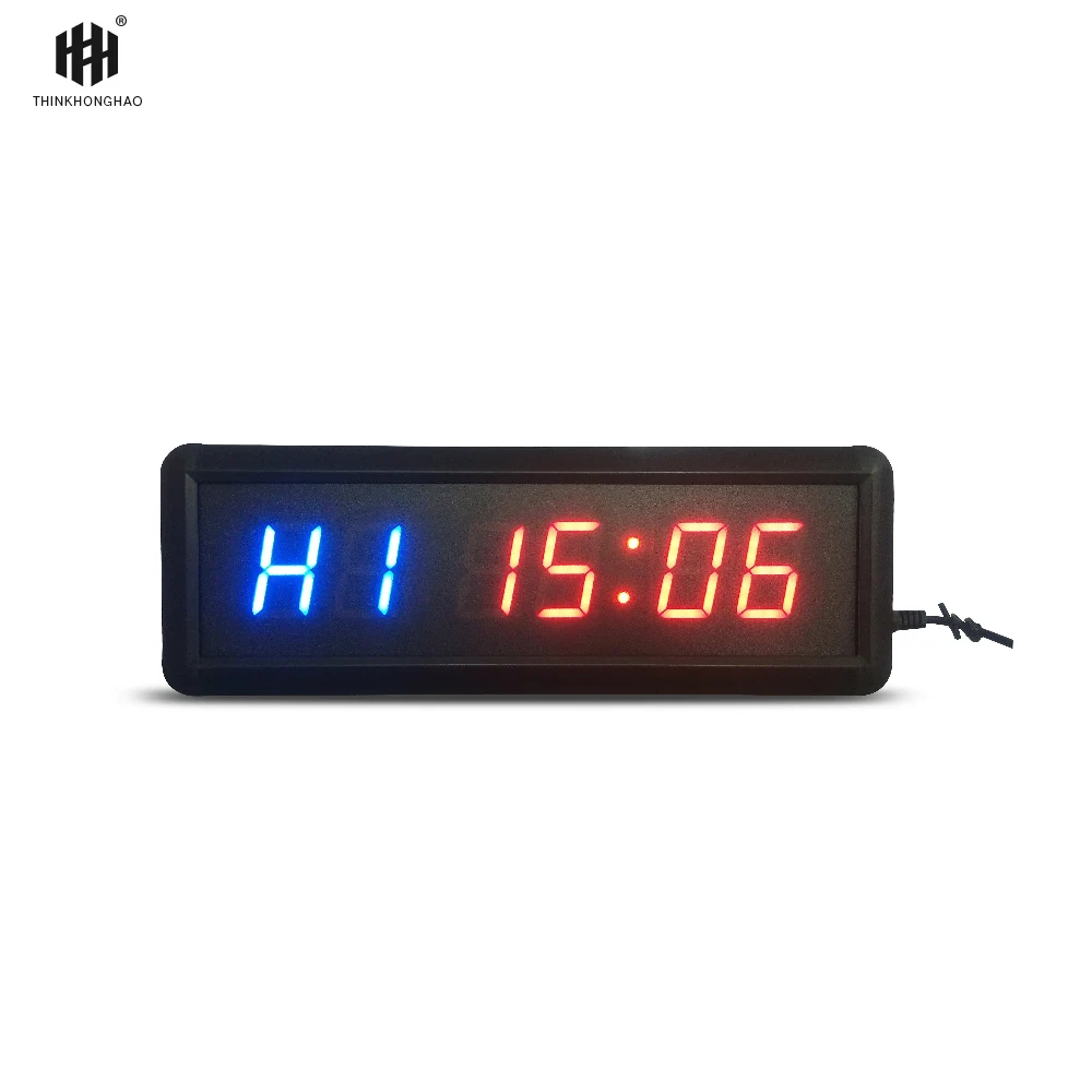 Ceny Darmowa wysyłka 1.5 GYM Crossfit Timer LED interwałometr czas szkolenia i czas odpoczynku alternatywny CountdownCount up jako Stopwatc