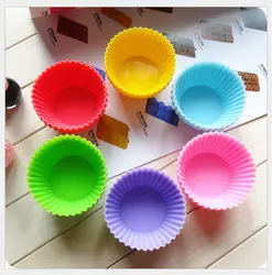 10 шт./лот, 7 см силиконовые чашки форма для пирожных для маффинов кексов форма для выпечки Кухня Формочки Для Выпечки