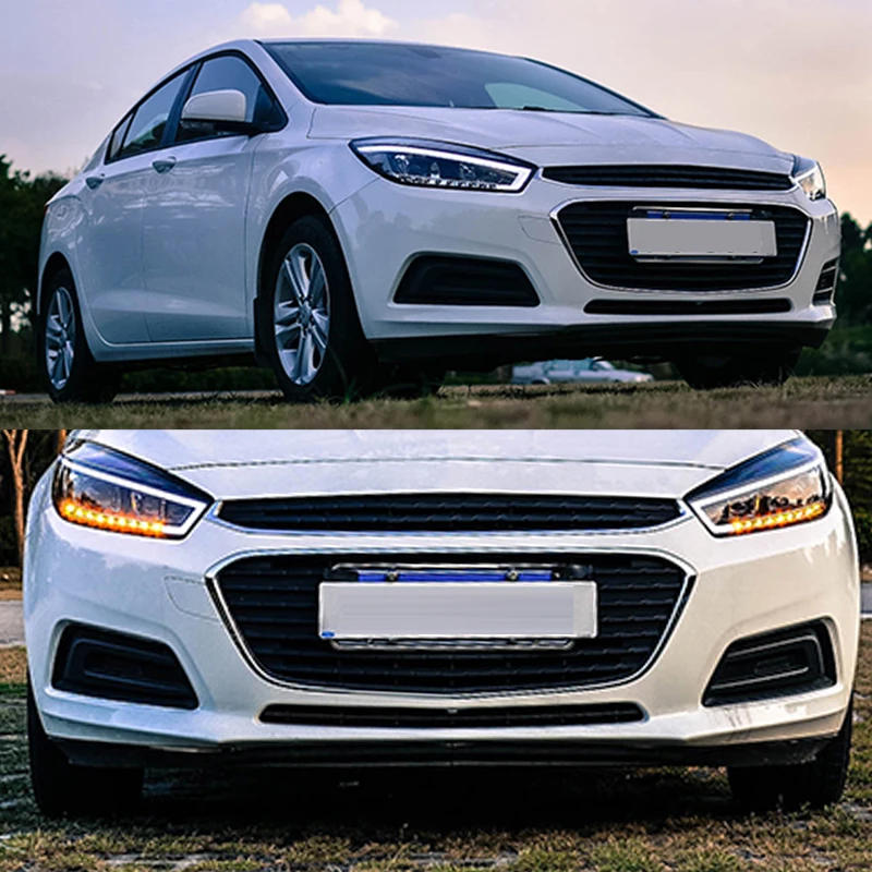 Hlxg 2 шт. автомобильный Стайлинг для Chevrolet Cruze фара в сборе 2015 светодиодный объектив