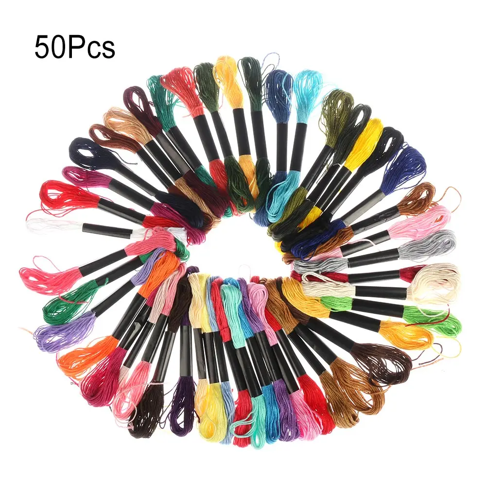 

50pcs Anchor Similar Cross Stitch Kit Polyester Cotton Embroidery Thread Floss Sewing Skeins Craft DIY