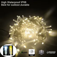 32.8ft outdoor string light Waterproof IP68 LED light chain backyard decor xmas lights string navidad festival lighting 32.8ft outdoor string light Waterproof IP68 LED light chain backyard decor xmas lights string navidad festival lighting