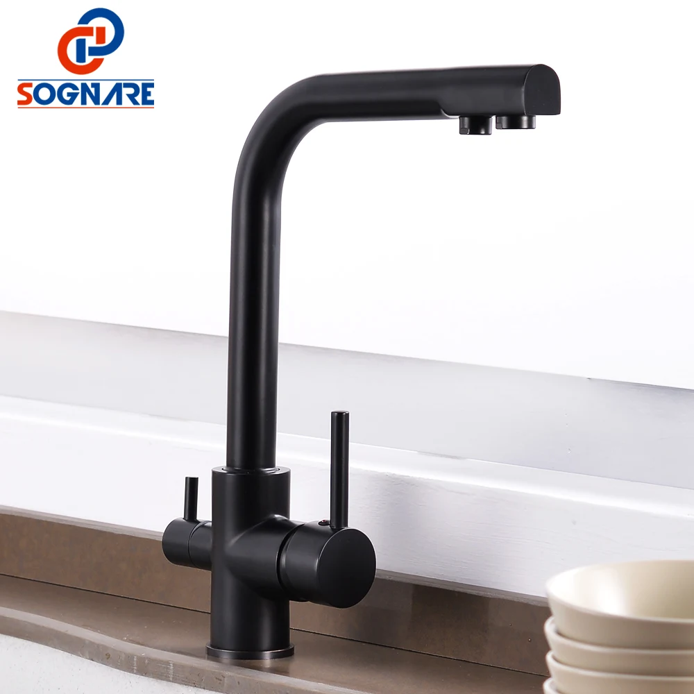  SOGNARE Kitchen Faucet Deck Mounted Water Filter Tap Three Ways Sink Mixer 3 Way Mixer Water Sink F - 32910026309
