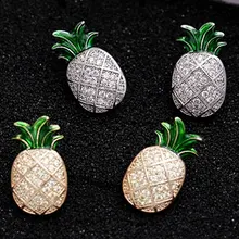 GODKI 17 мм ананас геометрический принцессы Дизайн полный Microl циркония свадебные Обручение Для женщин СЕРЬГУ Модные украшения